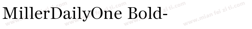 MillerDailyOne Bold字体转换